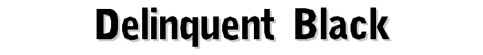 Delinquent Black font